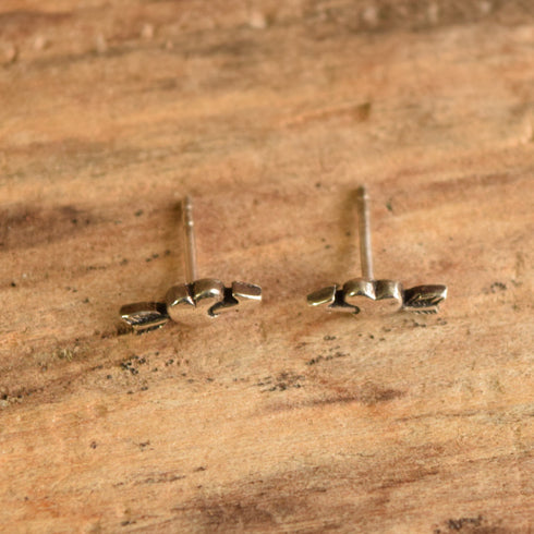 Arrow through Heart Sterling Earrings