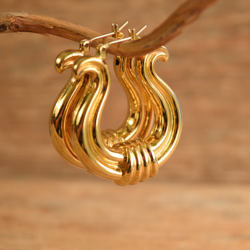 Monet Goddess Hoop Earrings