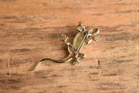 Silver Lizard Brooch