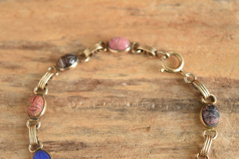 Tiny Scarab Bracelet - 12K Gold Filled