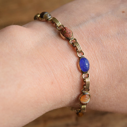 Tiny Scarab Bracelet - 12K Gold Filled