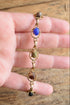 Ronci Gemstone Scarab Bracelet - 12K Gold FIlled