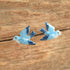 Blue Bird Enamel Earrings