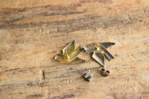 Blue Bird Enamel Earrings