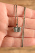 Sterling Silver Basket Necklace - 23 inch