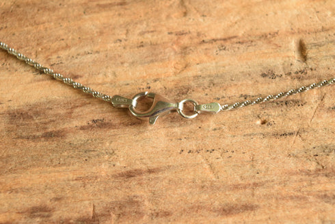 Sterling Silver Basket Necklace - 17 inch