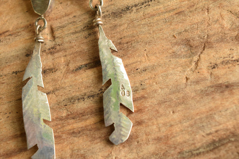 Feather Drop Earrings