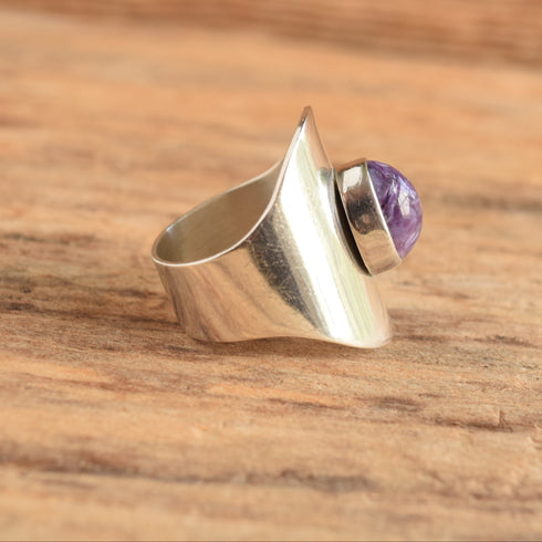 Charoite Purple Carol Felley Ring - Size 10