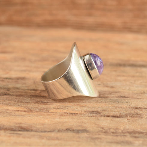 Charoite Purple Carol Felley Ring - Size 10