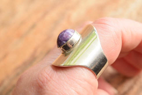 Charoite Purple Carol Felley Ring - Size 10