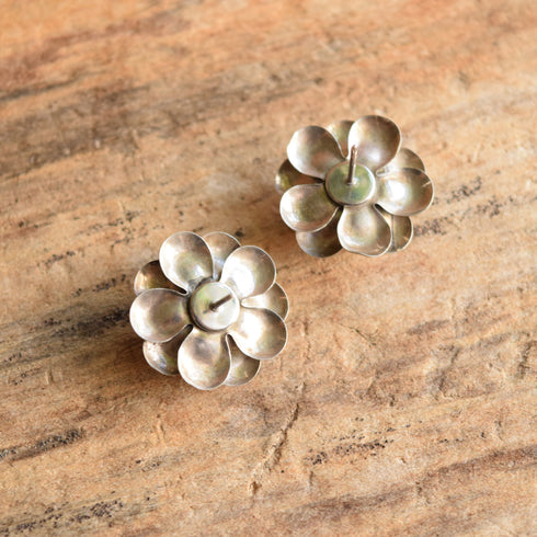 Silver Flower Earrings