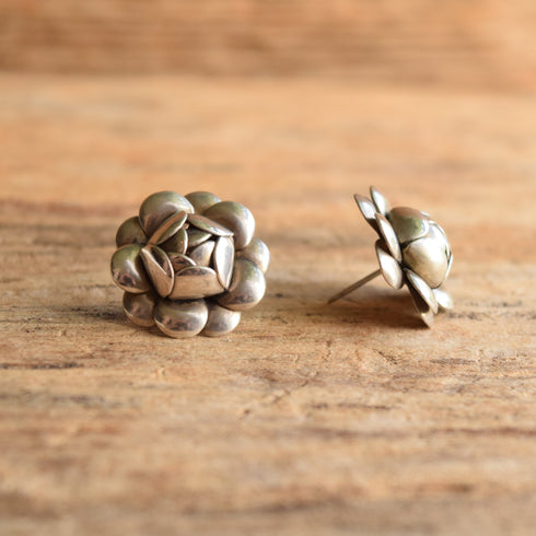 Silver Flower Earrings