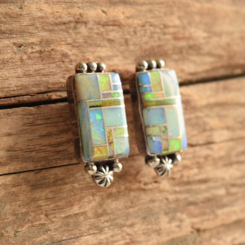 Opal Inlay Earrings