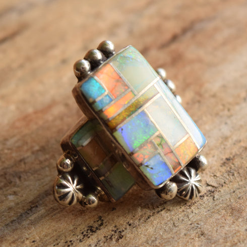 Opal Inlay Earrings