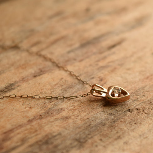 14k GF Dainty Heart Shaped Pendant Necklace