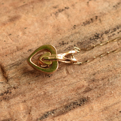 14k GF Dainty Heart Shaped Pendant Necklace