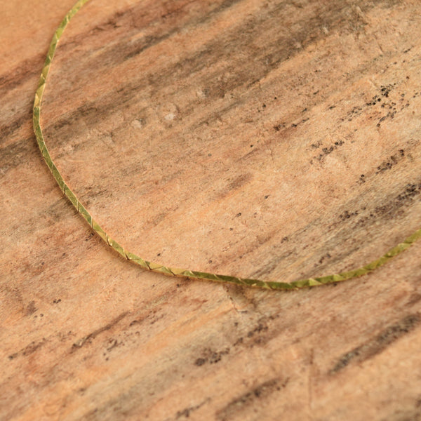 14k Yellow Gold Cobra Chain Bracelet