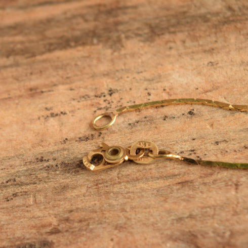 14k Yellow Gold Cobra Chain Bracelet