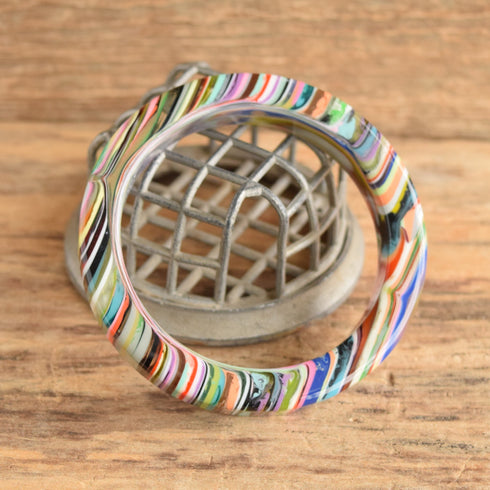 Sobral Jewelry Rainbow Layered Bullseye Bangle