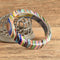 Carlos Sobral Layered Rainbow Resin Striped Bullseye bangle bracelet