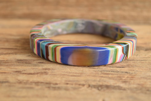 Sobral Jewelry Rainbow Layered Bullseye Bangle