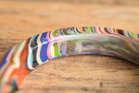 Sobral Jewelry Rainbow Layered Bullseye Bangle