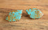 Turquoise Stud Earrings - Navajo Debbie Silversmith - White Hogan