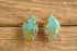 Turquoise Stud Earrings - Navajo Debbie Silversmith - White Hogan