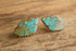 Turquoise Stud Earrings - Navajo Debbie Silversmith - White Hogan
