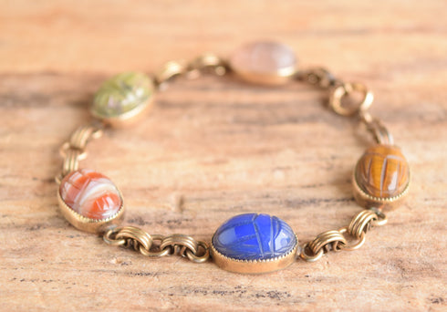 Admark Gemstone Scarab Bracelet - 14K Gold Filled