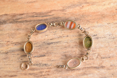 Admark Gemstone Scarab Bracelet - 14K Gold Filled