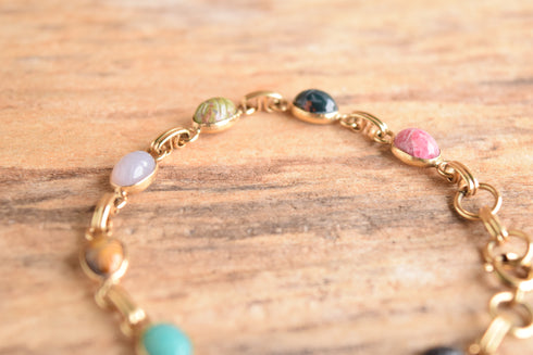 Tiny Scarab Bracelet - 12K Gold Filled