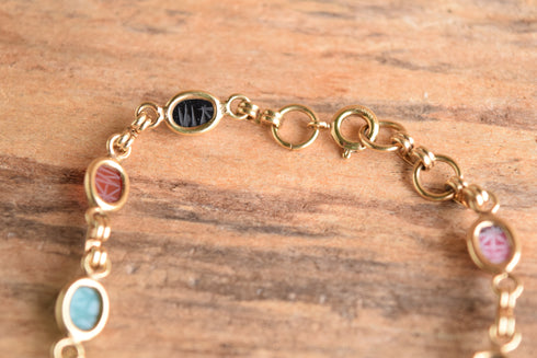 Tiny Scarab Bracelet - 12K Gold Filled