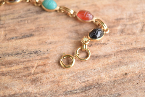 Tiny Scarab Bracelet - 12K Gold Filled