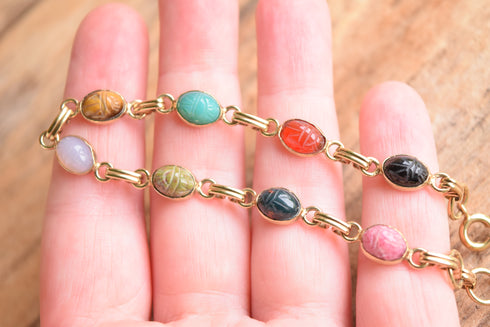 Tiny Scarab Bracelet - 12K Gold Filled