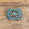 Vintage Zuni turquoise petit point brooch pin