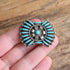 Zuni Petit Point Turquoise Brooch