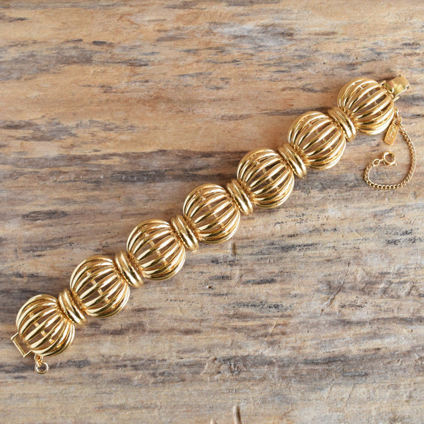 Vintage chunky gold toned monet bracelet