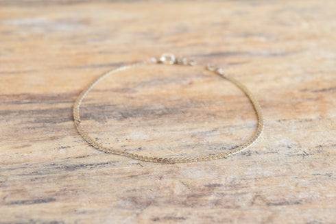 Flat Sterling Silver Serpentine Bracelet