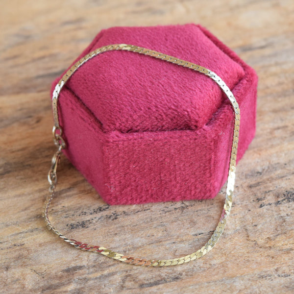 Flat Sterling Silver Serpentine Bracelet