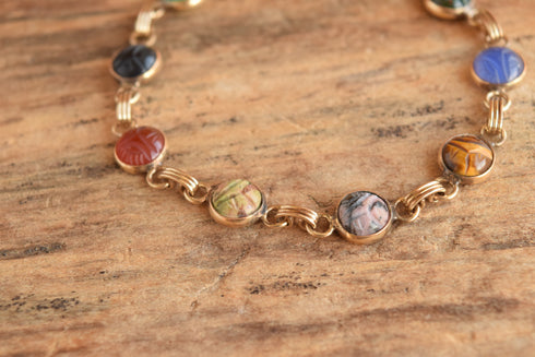 gemstone scarab bracelet
