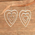 Triple Heart Dangle Earrings