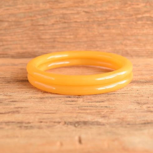 Pair of Yellow Bakelite Bangles