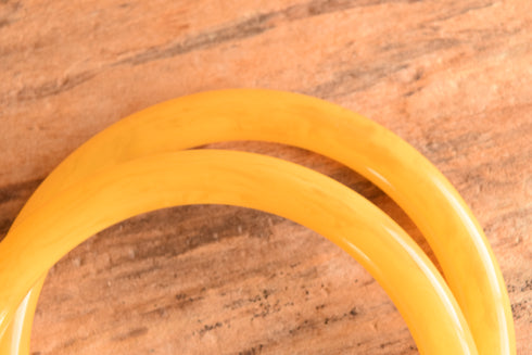 Pair of Yellow Bakelite Bangles