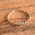Twist Sterling Silver Band Ring - Size 7.5