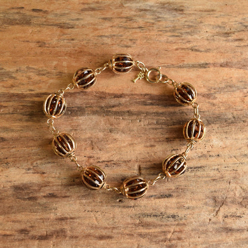 Trifari brown and gold bracelet