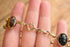 Bal-Ron Gemstone Scarab Bracelet - 12K Gold Filled