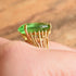 Green Cocktail Ring - Size 9