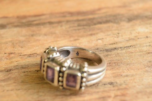 Amethyst Sterling Silver Ring - Size 9
