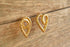Chunky Heart Gold Twist Earrings